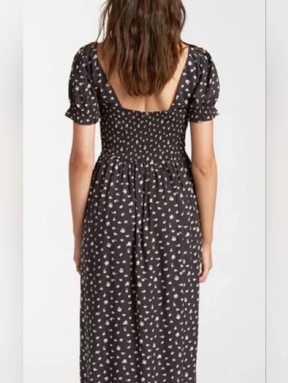 Billabong Black Dress with Yellow Floral Print - Picture 2 of 6
